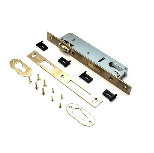 Замок врезной 30/85мм (155-30) с роликовой защелкой и ригелем, пл. 22 мм, для аллюминевых дверей (1)