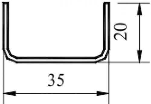 Профиль армирующий Аналог 35*20  (1.2) (коробка, импост) (1)