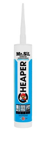 Mr.Sil CHEAPER Герметик силиконовый универсальный бесцветный 265мл (1)