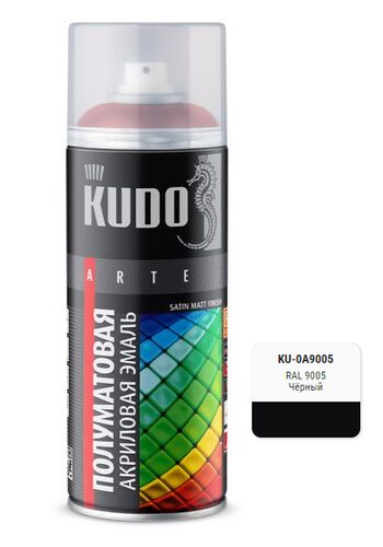 Эмаль универсальная акриловая Satin 512мл  RAL 9005 черная #0