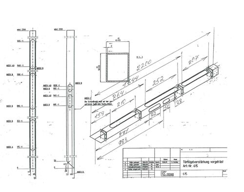 Профиль армирующий КВЕ 614 40*50 1,9мм  2 отверстия (дл=2.2м)(1/50) #2