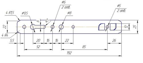 Анкерная пластина KBE 58/190*1,2мм (1)