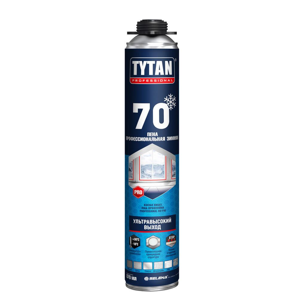 Пена монтажная Tytan Professional 70л (ЗИМА) (вес брутто 1000гр) (15614)