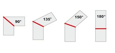 Соединитель подоконника 600мм косой белый (180град) #1