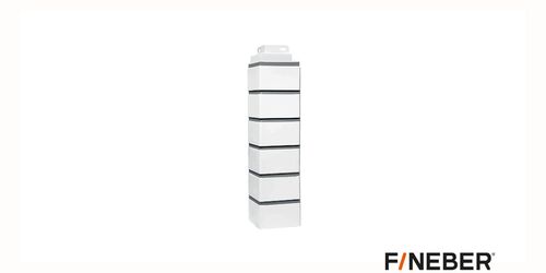 Наружный угол к фасадным панелям FineBer Кирпич KLINKER белый (1)