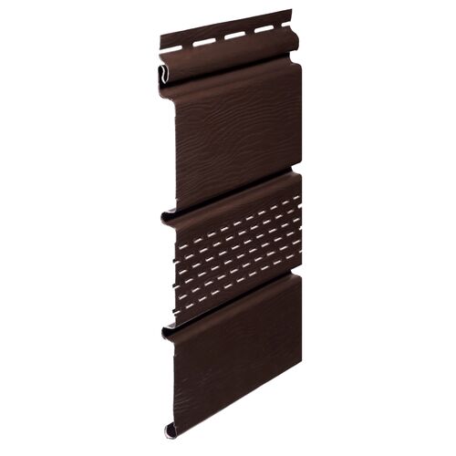 Софит  FineBer  с перфорацией 1-ой доски ,коричневый (RAL 8017) 3000мм (1)