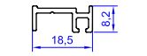 45.500.01 Профиль щеткодержателя RAL 9016 L=6500 (1)