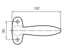 Ручка нажимная СТН-2720 RAL #1
