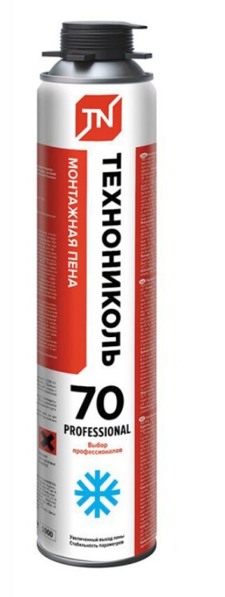 Пена монтажная ТЕХНОНИКОЛЬ 70л PROFESSIONAL (ЗИМА),12*1020 гр.