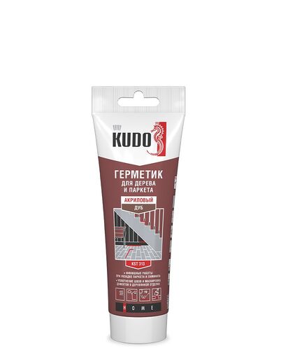 Герметик акриловый для дерева и паркета KUDO дуб, в тюбике 180 мл (1)