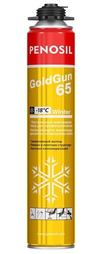 Изображение предварительного просмотра товара Пена монтажная Penosil GoldGun 65л (ЗИМА) (вес брутто 1000гр) нов. арт A1643Z (А1253Z) №1
