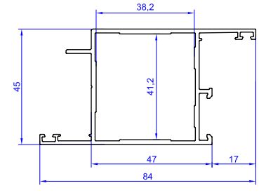 Профиль створки дверной Z RAL 9016 L=6500 (1)