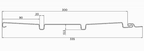 Софит  FineBer с перфорацией 1-ой доски ,белый 3000мм #1