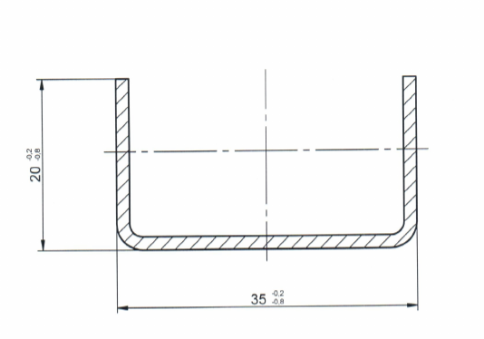 Профиль армирующий Аналог 35*20 замк. (1,5) (коробка, импост) #1