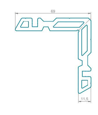 Угловая закладная 12,3мм (1)