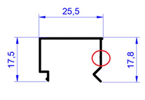 Штапик 25,5 мм (под стеклопакет 5-6 мм) P400/31XL 9016 6м #1
