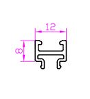Спейсер переходник 8мм RAL 9016 L=6800 (1)