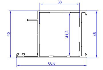 Профиль рамы дверной неокрас L=6500 (1)