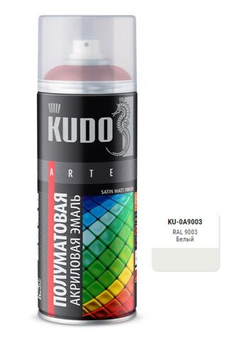 Эмаль универсальная акриловая Satin 512мл  RAL 9003 белая (1)