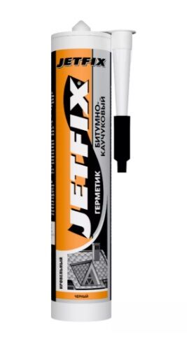 Изображение предварительного просмотра товара JETFIX Кровельный герметик битумно-каучуковый 280мл черный №1