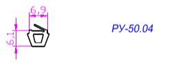 Уплотнитель стыка стойка-ригель 6,1*6,9 (1 рул-200м) (ТПУ-007/МПУ-007) (1)
