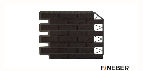 Фасадная панель FineBer Кирпич Баварский, тёмно-коричневый (1)