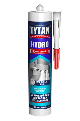 Tytan Professional Hydro Fix  Клей акриловый монтажный прозрачный 310мл РАСПРОДАЖА (1)