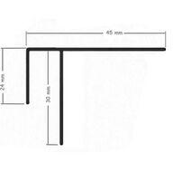 Изображение предварительного просмотра товара Профиль ПВХ F 45*3000 №1