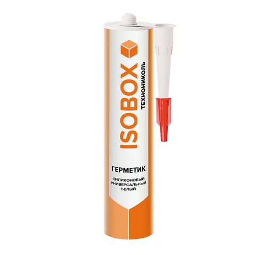 Герметик ISOBOX силиконовый универсальный белый, 260 мл (1)