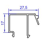 Изображение предварительного просмотра товара Штапик 27,5мм неокрас  L=6500 №1