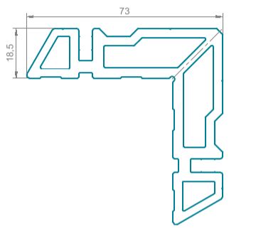 Угловая закладная 12,3мм (1)