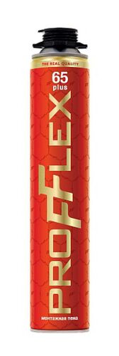 Пена монтажная PROFFLEX PRO 65 л Plus  (ЛЕТО) (вес брутто 1011гр) (1)