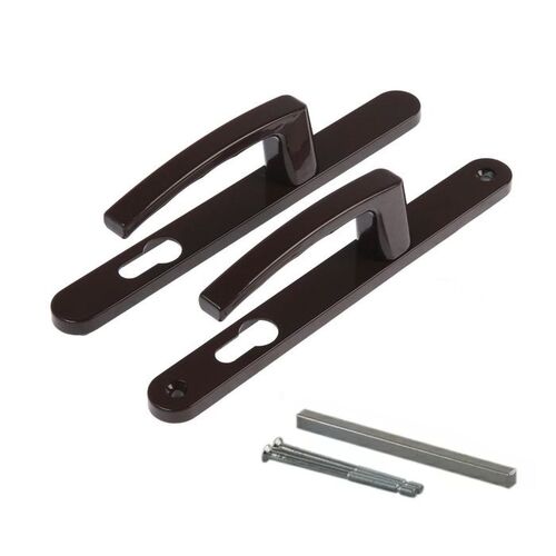 Нажимной гарнитур с пружиной 25/85мм, коричневый (RAL8019) (1)