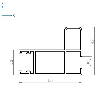 Профиль створки боковой, усиленный (под пробивной станок) 9016 6,4м (1)