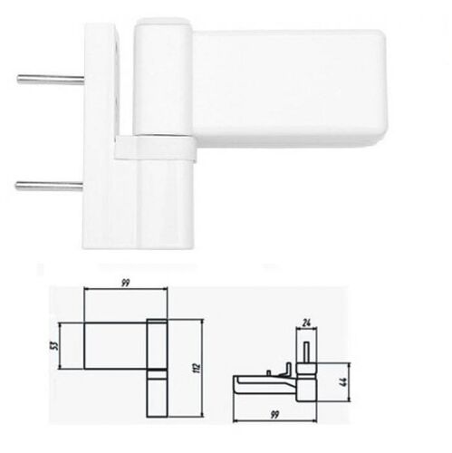 Петля дверная DH (KT-N) (40600) 120кг, бел (1)