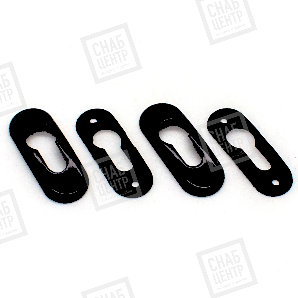 SC Накладка декоративная металлическая на замковый цилиндр, черная (RAL9005) (1)