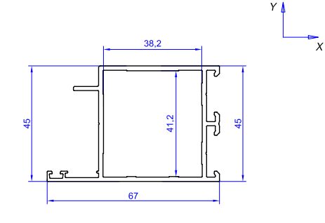 45.510.00 Профиль рамы дверной RAL 9016  L=6500 (1)