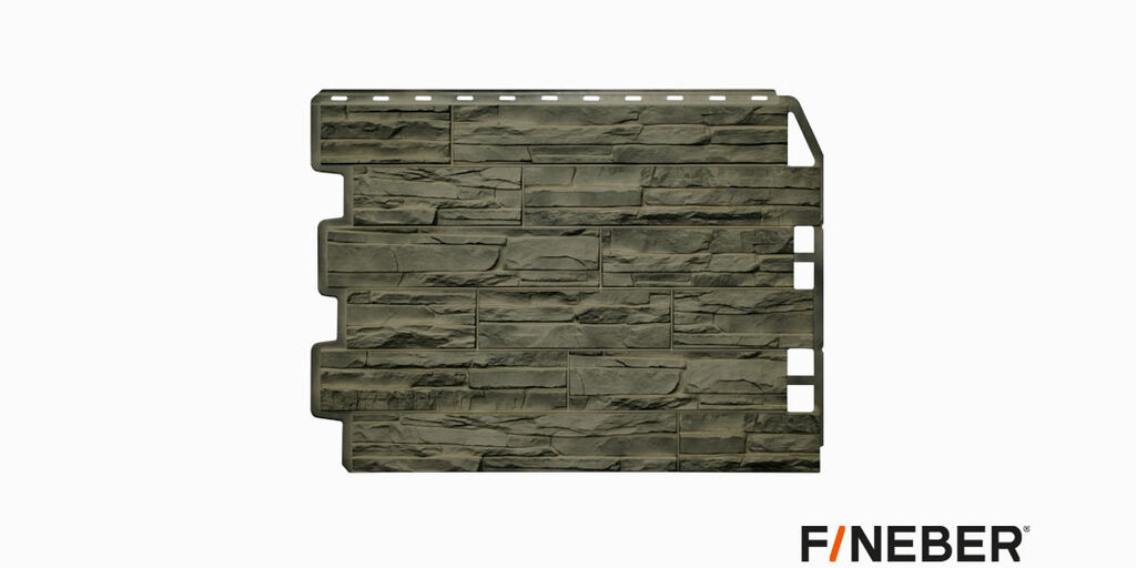 Фасадные панели FineBer Скол, дымчатый