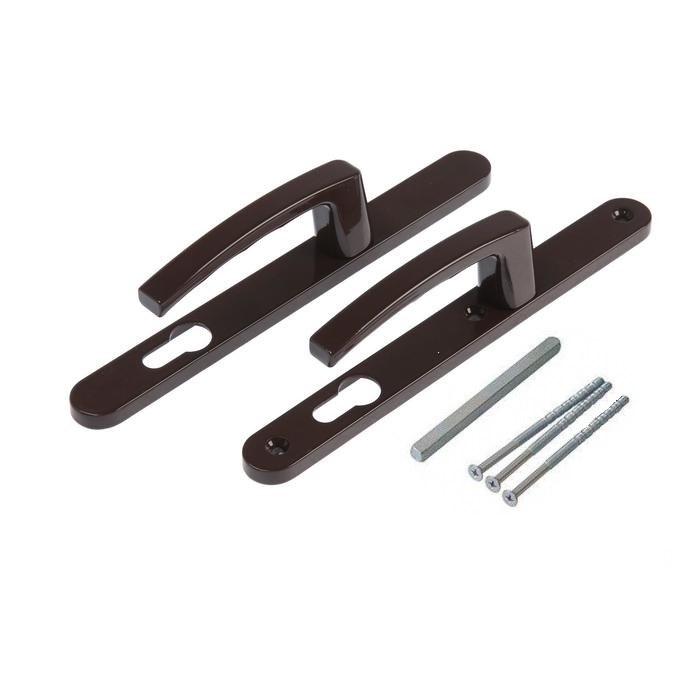 Нажимной гарнитур с пружиной 25/92мм, коричневый  (RAL8019) (1)