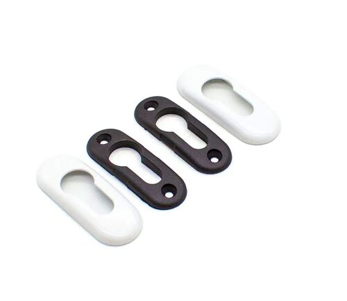 Накладка декоративная металлическая на замковый цилиндр, белая (RAL9016) (1)