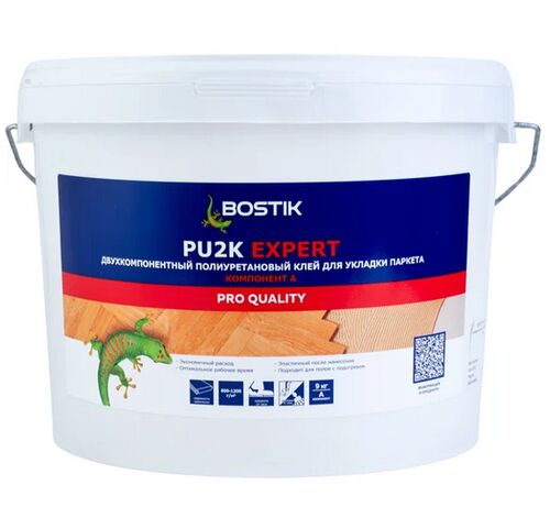 Двухкомпонентный клей для паркета полиуретановый BOSTIK PU2K EXPERT 10 кг (1)