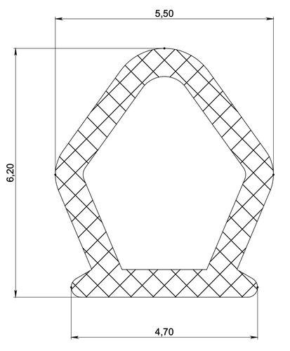 Уплотнитель противопыльный 300м  бел. #1