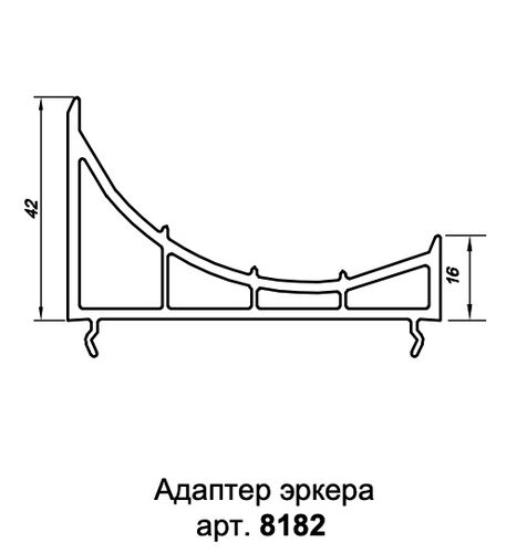 Профиль эркерный к трубе 70мм (6,5) (1)