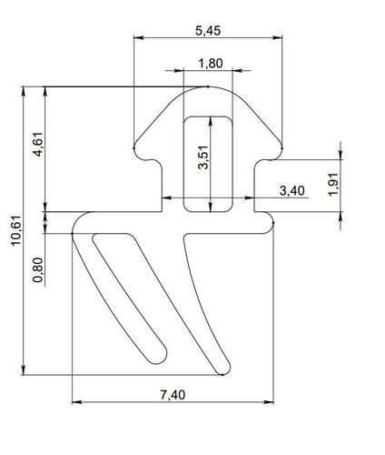 Уплотнитель Rehau 4952 Створка 400м (1)