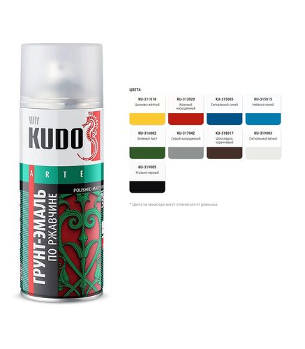 Грунт-эмаль по ржавчине шоколадная RAL8017   520мл (1)