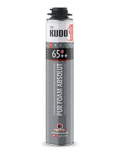 Пена полиуретановая монтажная KUDO PROFF 65++  (вес брутто 981гр) #0