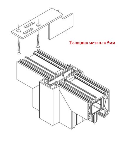 40109075 Пластина/Кронштейн для крепления профиля соединительного Н-образного (армир.208) AI 152 (1)