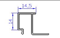 Штапик 14,5 мм (под стеклопакет 16-18 мм) P400/35X 9016 6м (1)