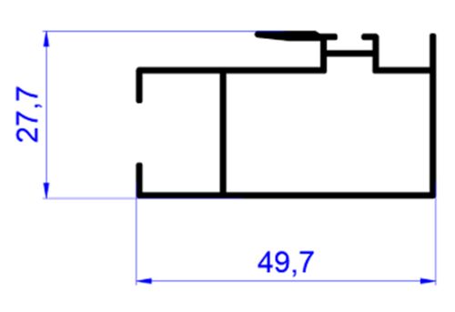 (264/11xlm) Профиль створки центральный модерн C640/11XL 9016 6м (1)