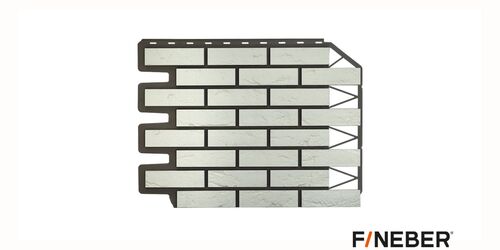 Фасадная панель FineBer Кирпич Баварский, белый (1)
